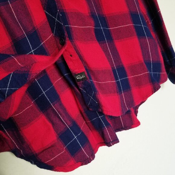 Rails Hunter Plaid Button Down Flannel Shirt M Ruby Navy Check Soft Cozy $178 - Picture 9 of 15
